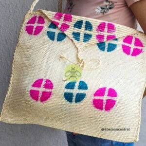 Morral Huasteco de Ixtle Tradicional con Tapadera - Talla Grande